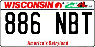 WI license plate 886NBT