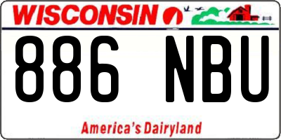 WI license plate 886NBU