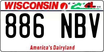 WI license plate 886NBV