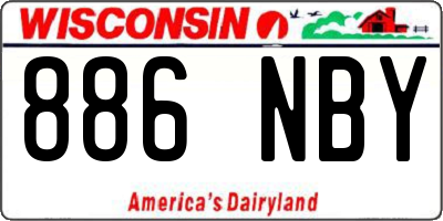 WI license plate 886NBY