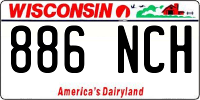WI license plate 886NCH