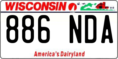 WI license plate 886NDA