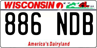 WI license plate 886NDB