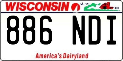 WI license plate 886NDI