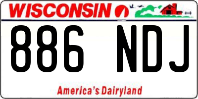 WI license plate 886NDJ