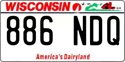WI license plate 886NDQ