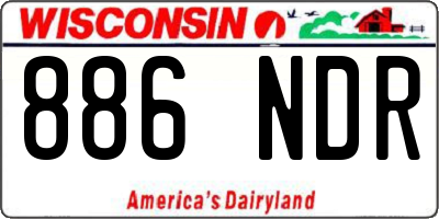 WI license plate 886NDR
