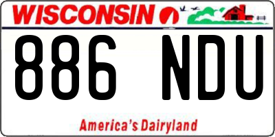 WI license plate 886NDU