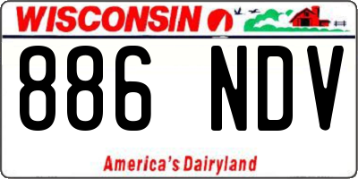 WI license plate 886NDV