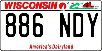 WI license plate 886NDY