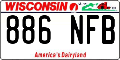WI license plate 886NFB