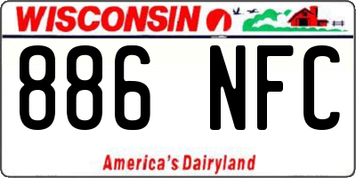 WI license plate 886NFC