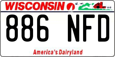 WI license plate 886NFD