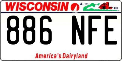 WI license plate 886NFE