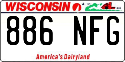 WI license plate 886NFG