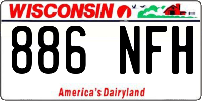 WI license plate 886NFH