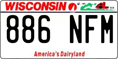 WI license plate 886NFM