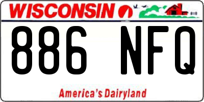WI license plate 886NFQ
