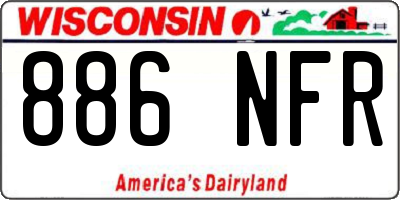 WI license plate 886NFR