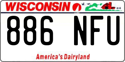 WI license plate 886NFU