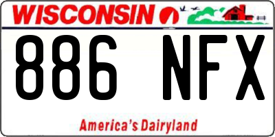WI license plate 886NFX
