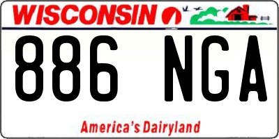 WI license plate 886NGA