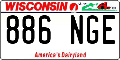 WI license plate 886NGE