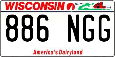 WI license plate 886NGG
