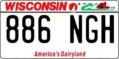 WI license plate 886NGH