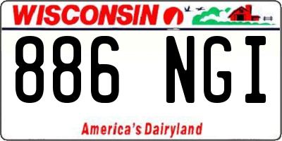 WI license plate 886NGI