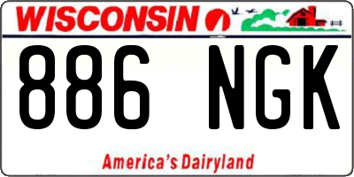 WI license plate 886NGK