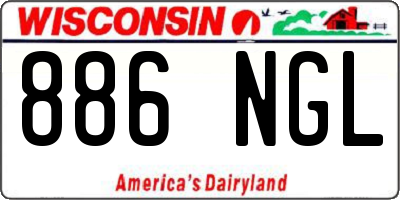 WI license plate 886NGL