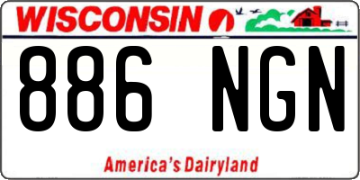 WI license plate 886NGN