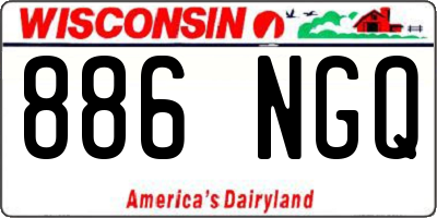 WI license plate 886NGQ