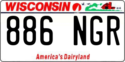 WI license plate 886NGR