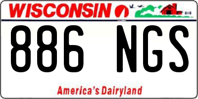 WI license plate 886NGS