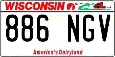 WI license plate 886NGV