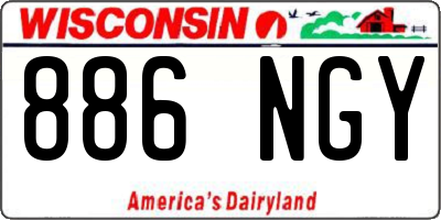 WI license plate 886NGY