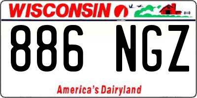 WI license plate 886NGZ