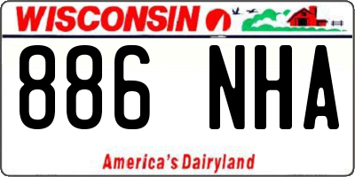 WI license plate 886NHA