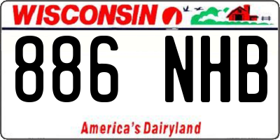 WI license plate 886NHB