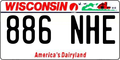 WI license plate 886NHE