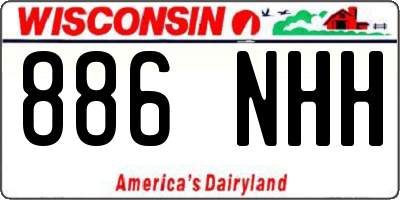 WI license plate 886NHH