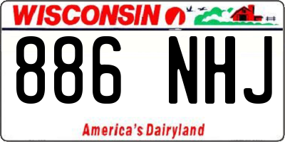 WI license plate 886NHJ