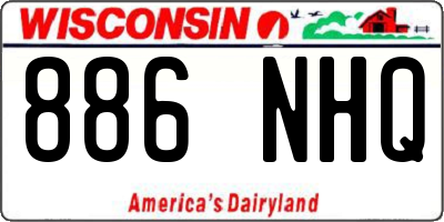 WI license plate 886NHQ