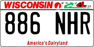WI license plate 886NHR