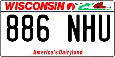 WI license plate 886NHU