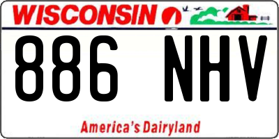 WI license plate 886NHV
