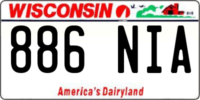 WI license plate 886NIA