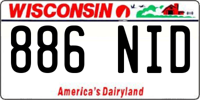 WI license plate 886NID